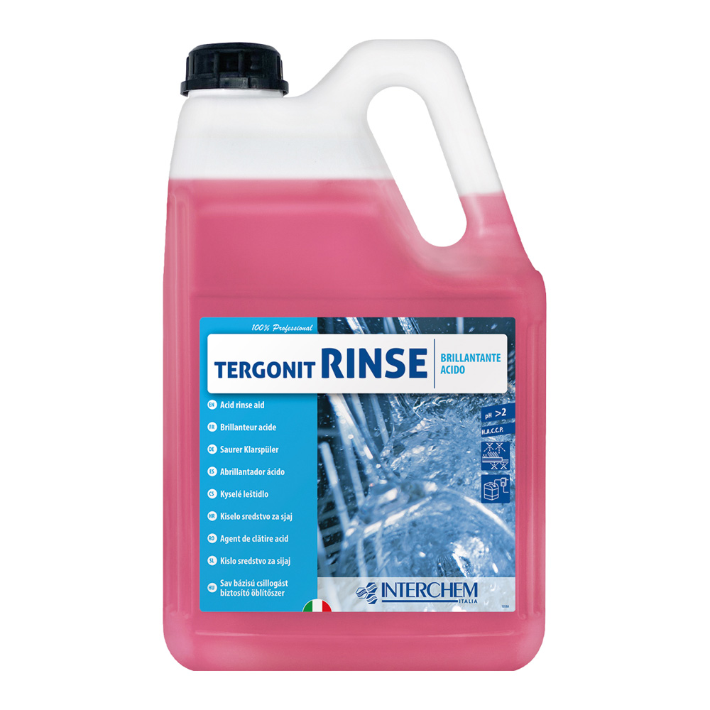 Scatola 2 taniche Additivo brillantante Tergonit Rinse 5kg per stoviglie