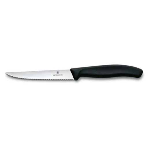Coltello da bistecca ondulato nero - Victorinox Swissclassic
