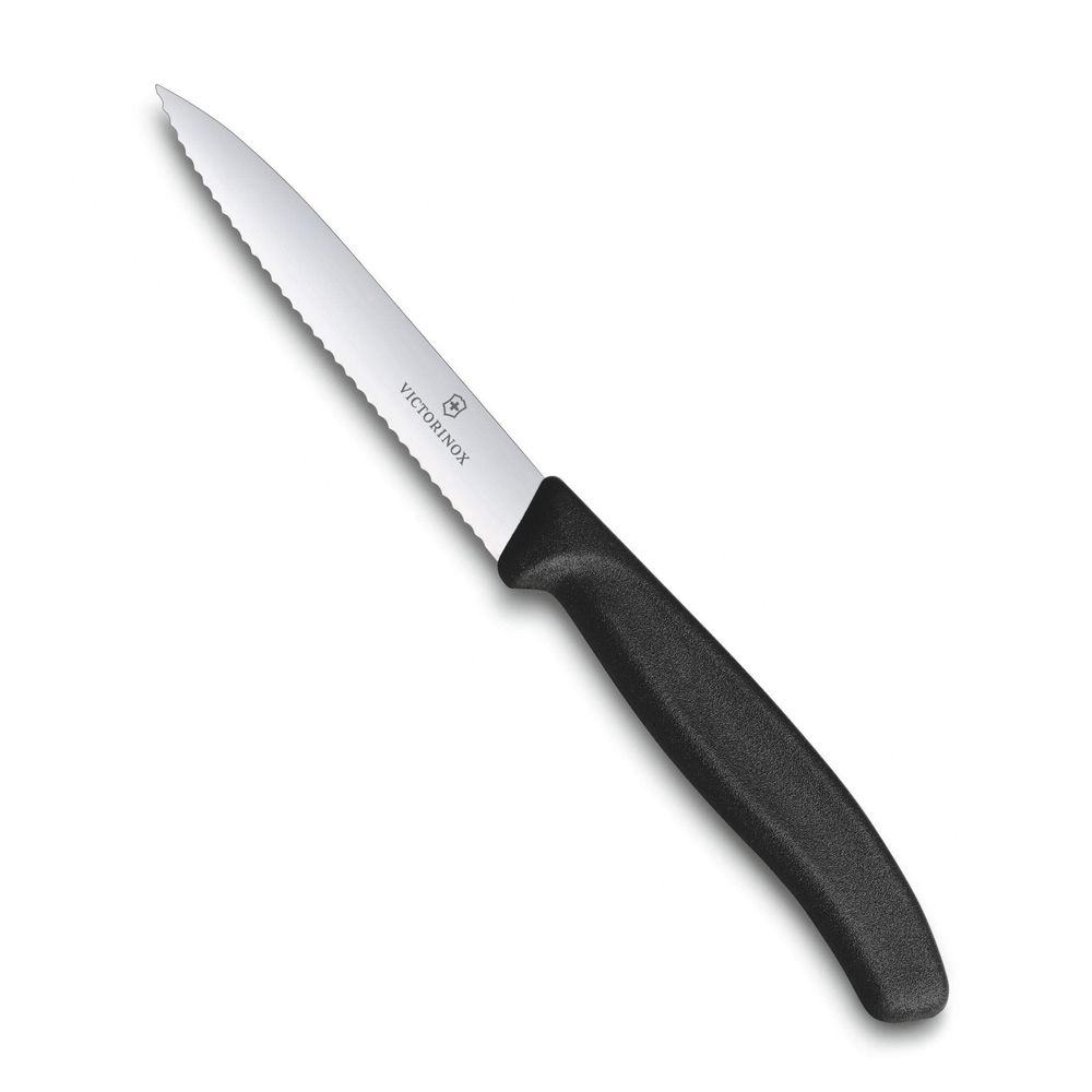 Spelucchino ondulato manico ergonomico nero - Victorinox Swissclassic