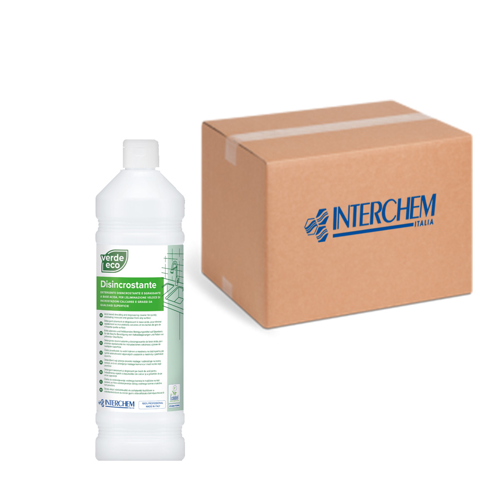 Scatola 12 detergenti disincrostante Verde Eco Disincrostante 1 litro