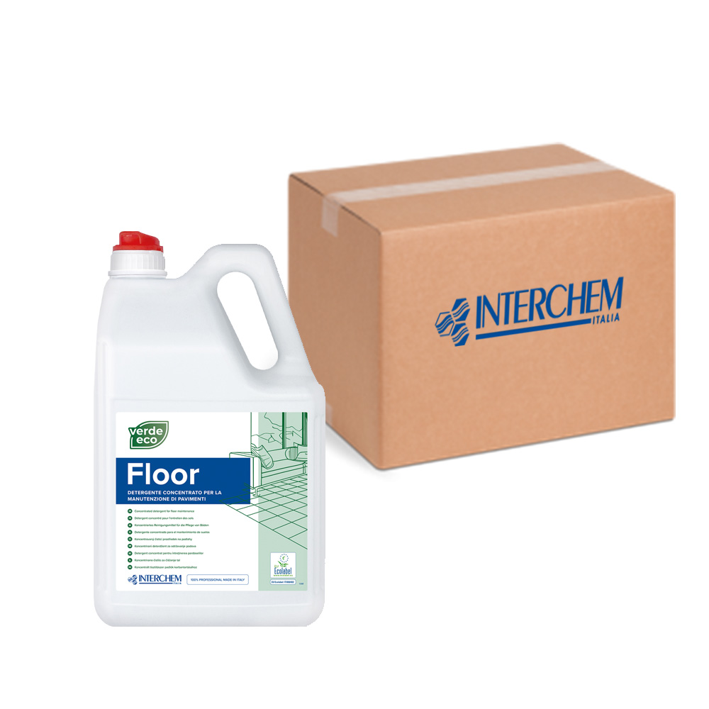 Scatola 4 taniche detergente pavimenti Verde Eco Floor