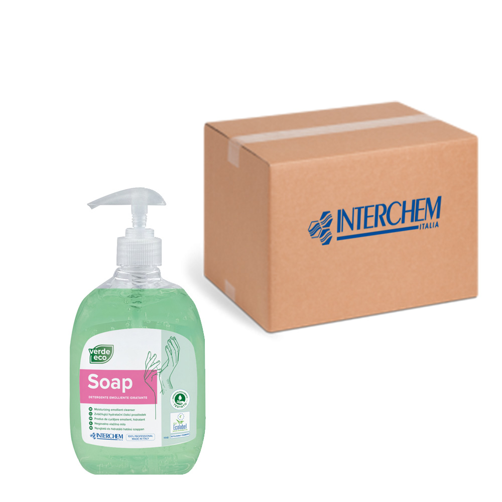 Scatola 6 pezzi sapone mani Verde Eco Soap 500 ml