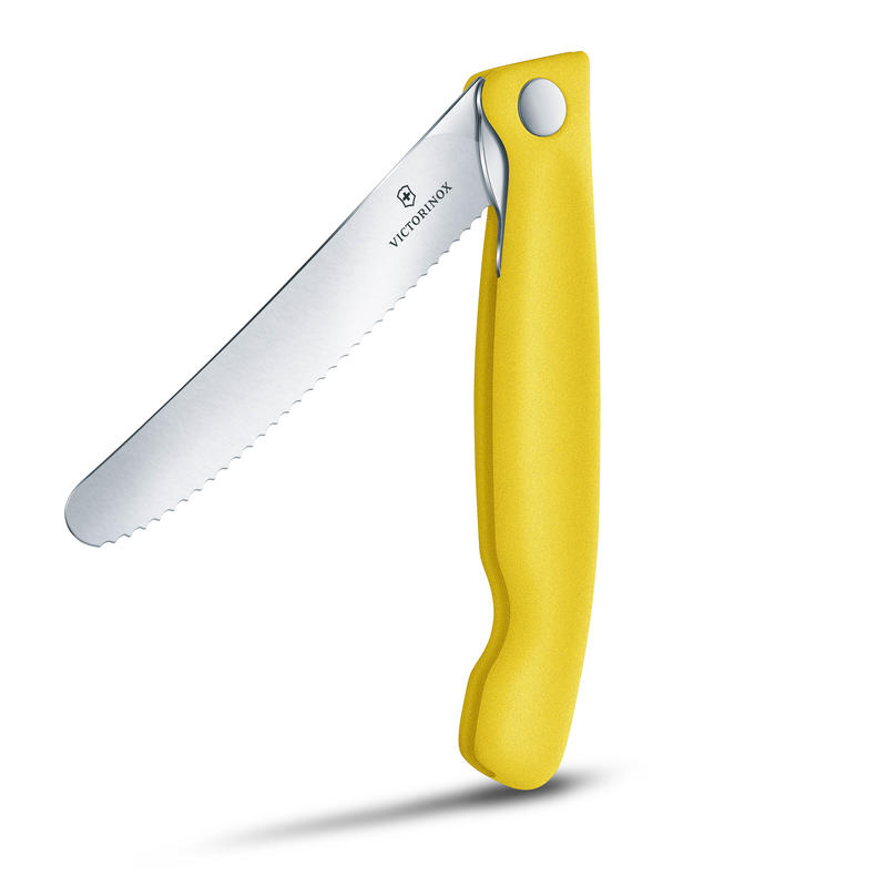 Coltello pieghevole seghettato giallo - Victorinox Swissclassic