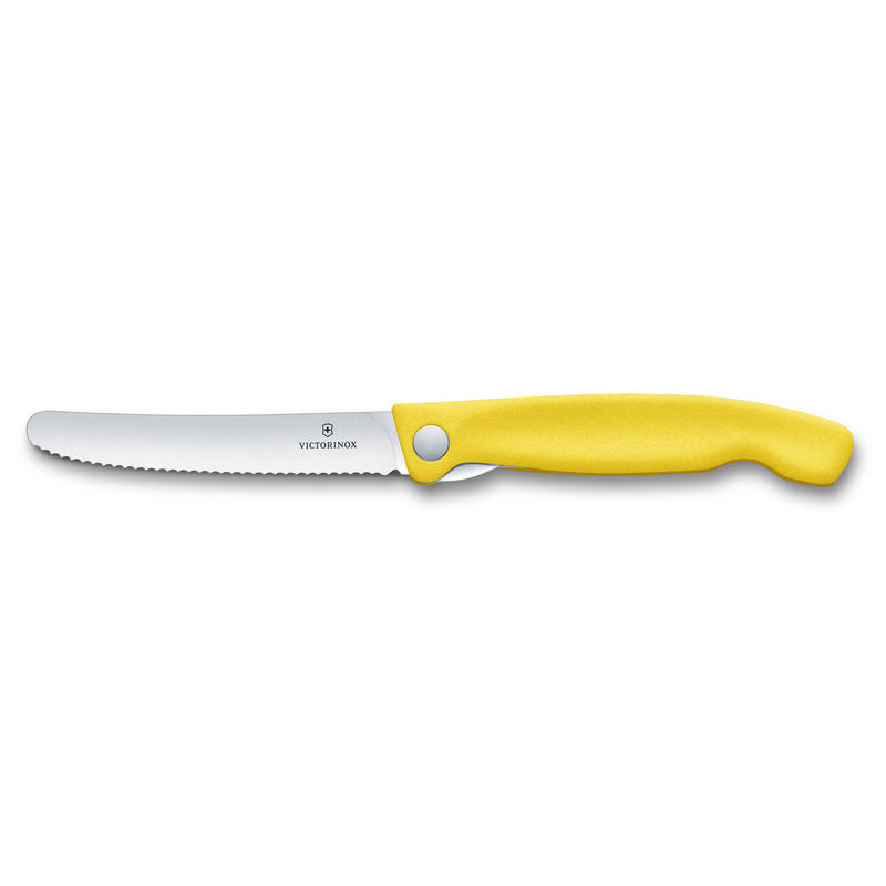 Coltello pieghevole seghettato giallo - Victorinox Swissclassic