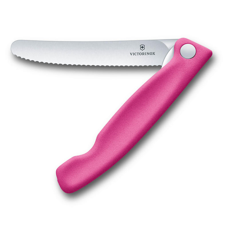 Coltello pieghevole seghettato rosa - Victorinox Swissclassic