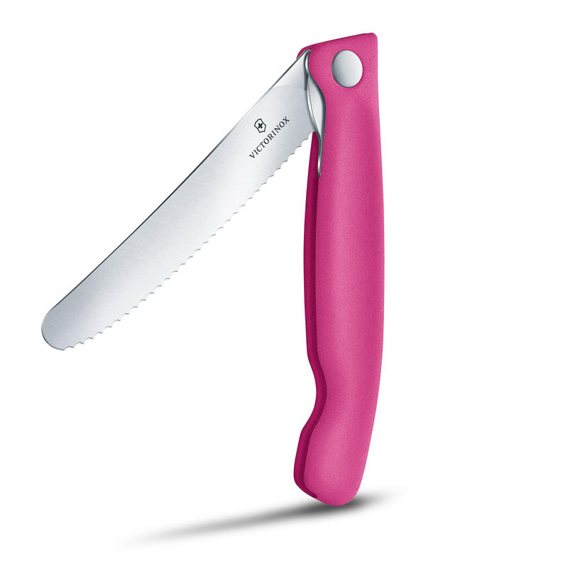 Coltello pieghevole seghettato rosa - Victorinox Swissclassic