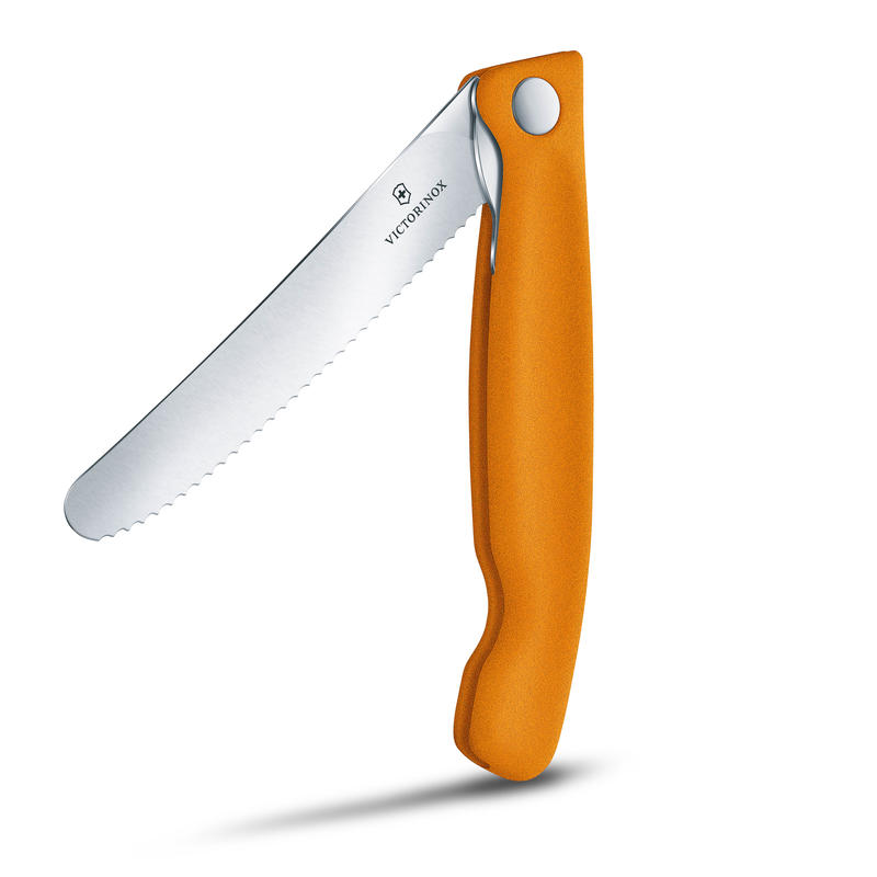 Coltello pieghevole seghettato arancione - Victorinox Swissclassic