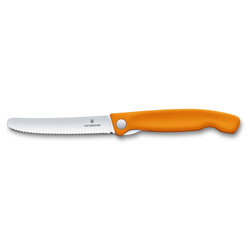 Coltello pieghevole seghettato arancione - Victorinox Swissclassic