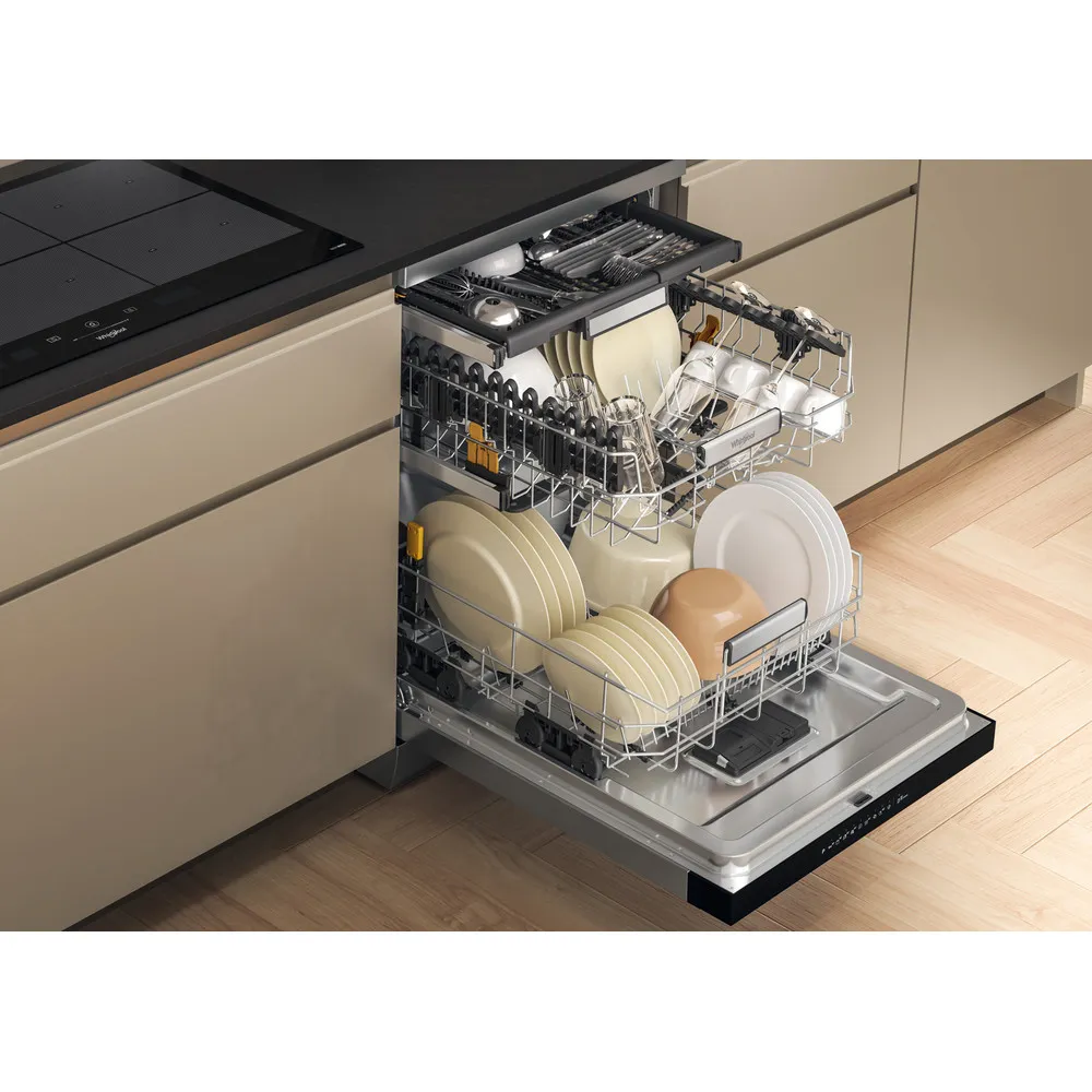 Lavastoviglie a libera installazione Whirlpool 15 COPERTI C INOX W7F HP43 X