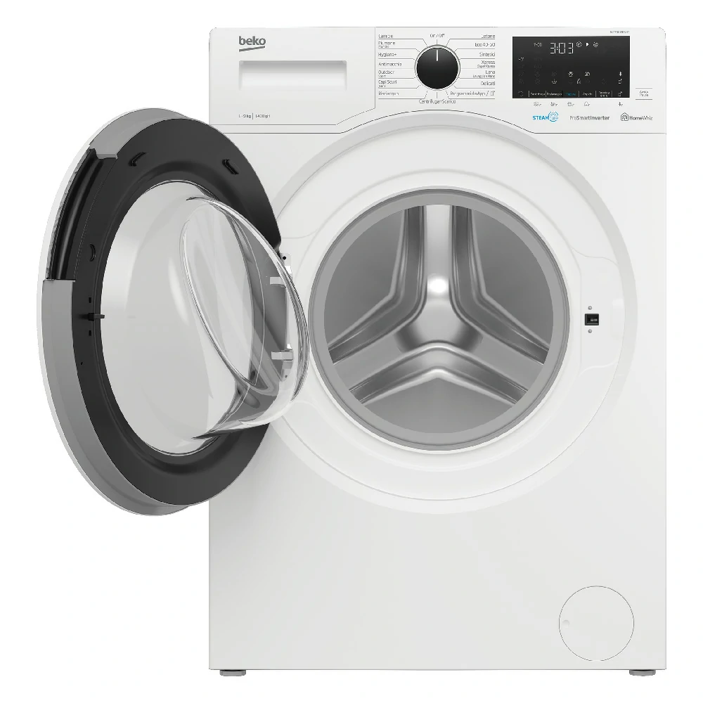 Lavatrice 9 kg Beko STEAMCURE B INVERTER VAPORE 1400GIRI WTY91436SI-IT