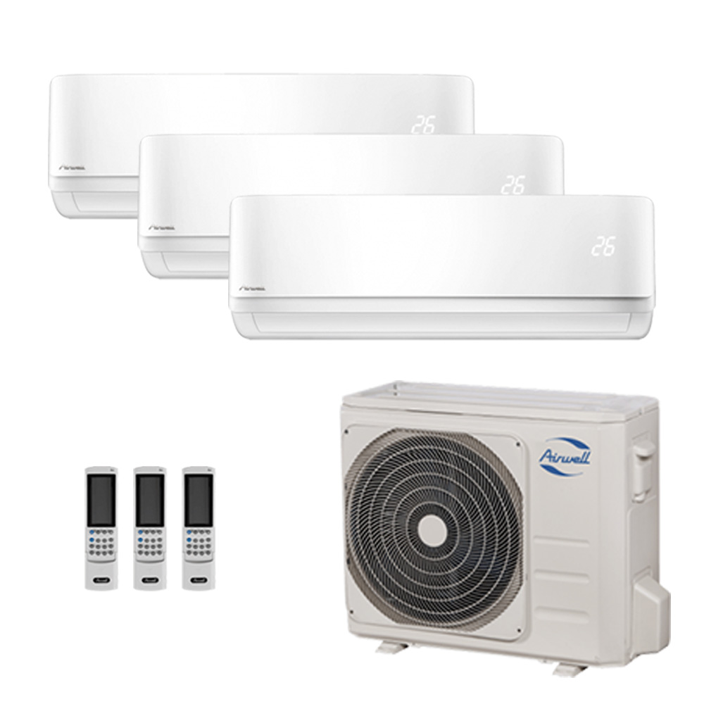 Climatizzatore trial split Airwell fisso 3x12000 Btu 7 kW A++