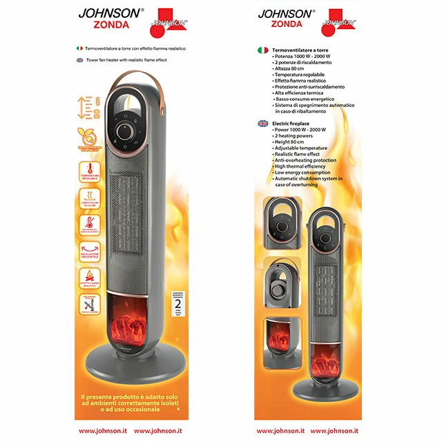 Termoventilatore oscillante Zonda Johnson 2000 W