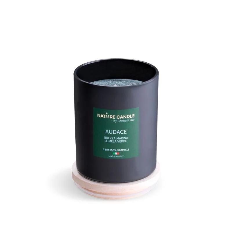 Candela profumata naturali Audace - Brezza marina e Mela verde 200 gr - collezione Essenza