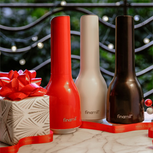 Macina spezie elettrico a batteria Finamill con 2 contenitori Midnight Black