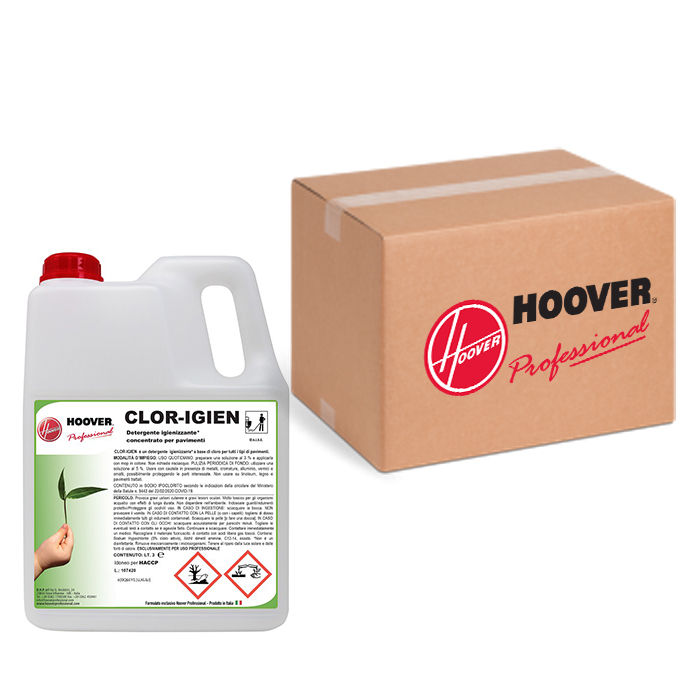 Scatola 4 detergenti igienizzanti concentrato Clor Igien 3 litri