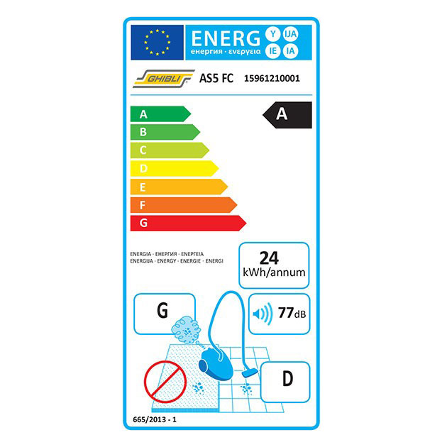 Aspirapolvere verticale AS 5 con filtro a cartuccia
