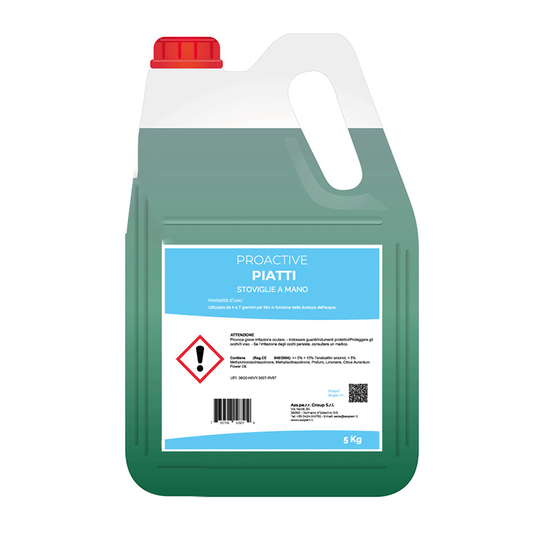 Detergente per stoviglie a mano ProActive Piatti 5 litri
