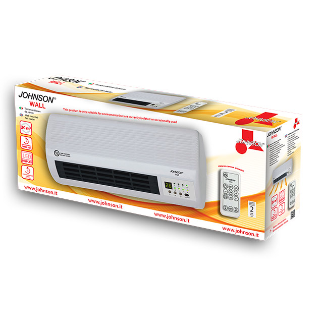 Termoventilatore a parete Johnson Wall 2000 W con telecomando